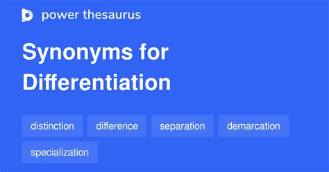 differentiation synonym